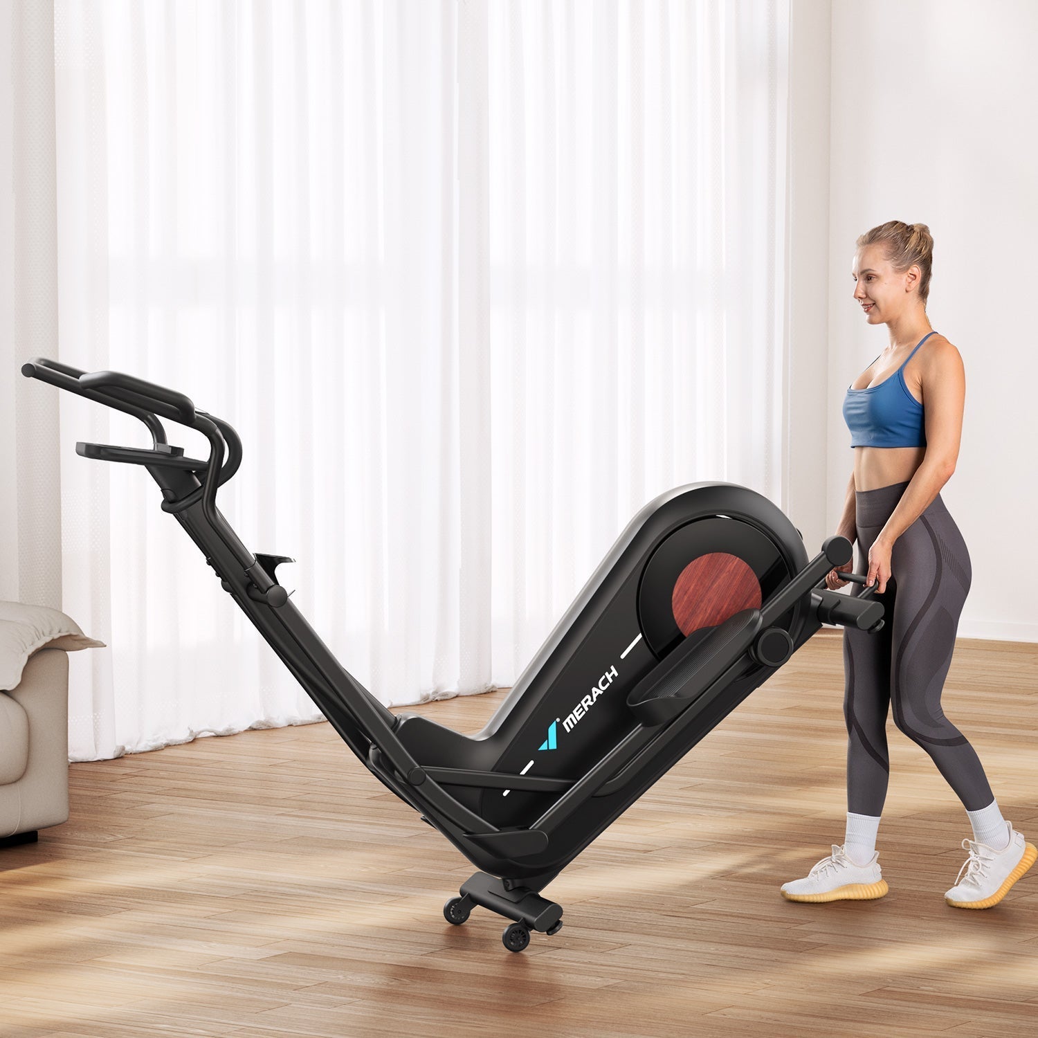 MERACH Manual Resistance Elliptical Machine E27B3