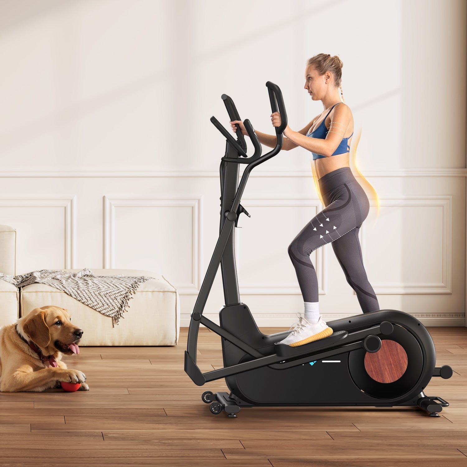 MERACH Manual Resistance Elliptical Machine E27B3
