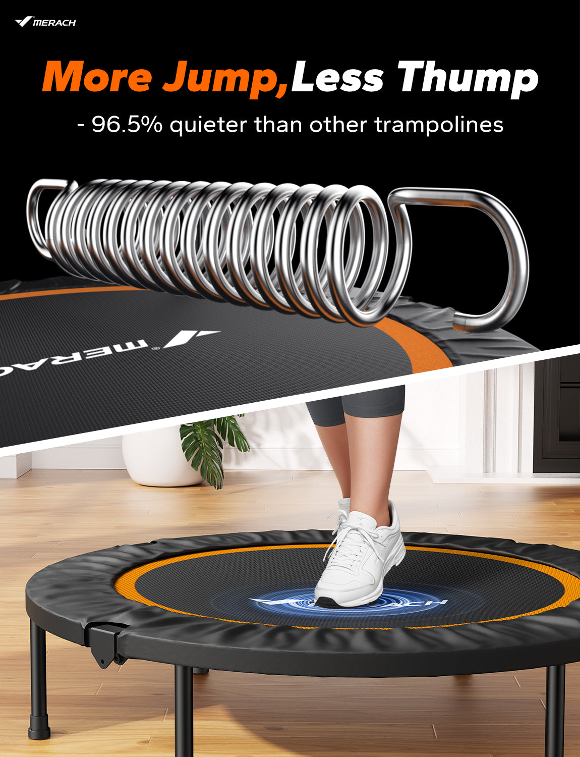 MERACH 2420B1 Trampolines de fitness sans poignée