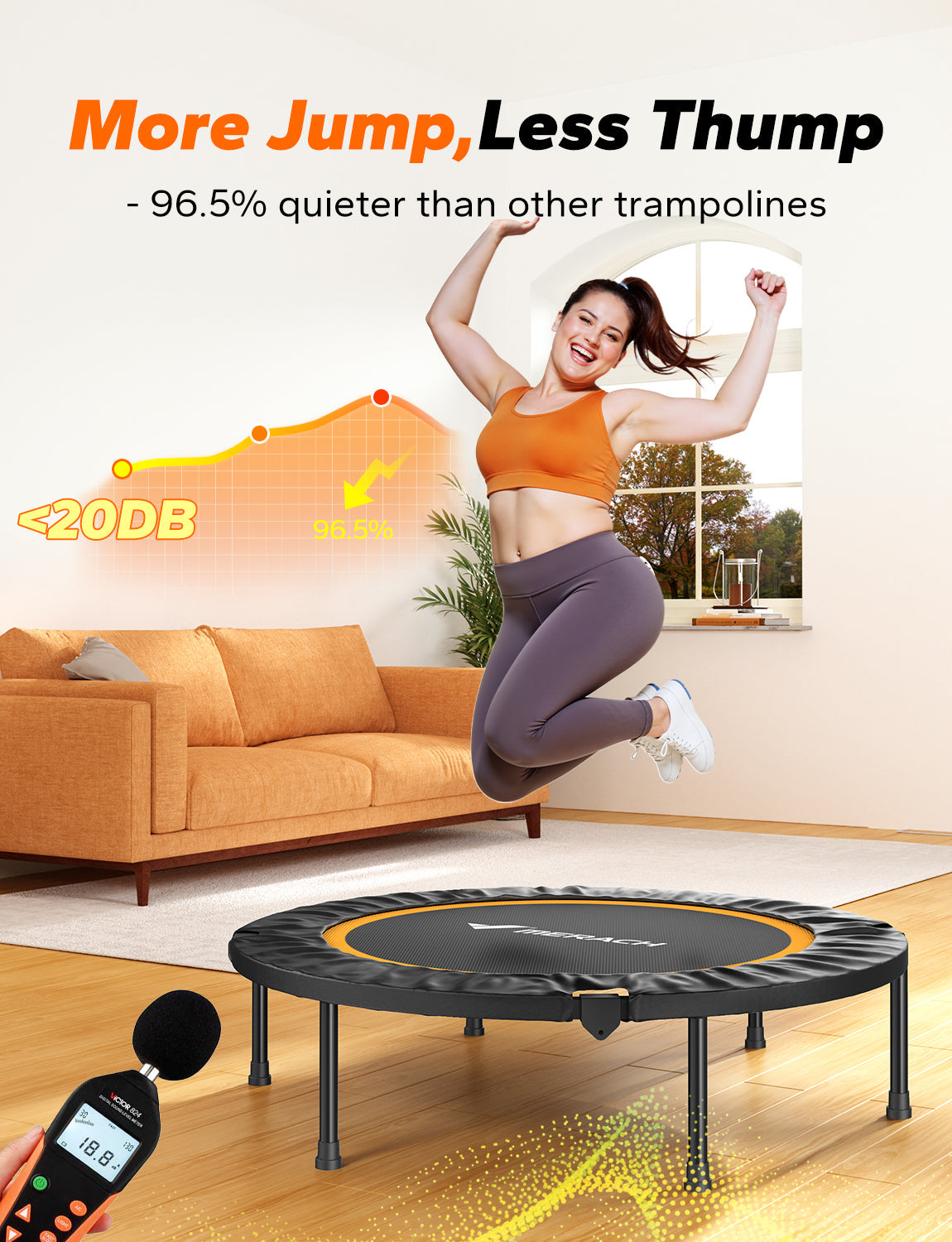 MERACH 2420B1 Trampolines de fitness sans poignée