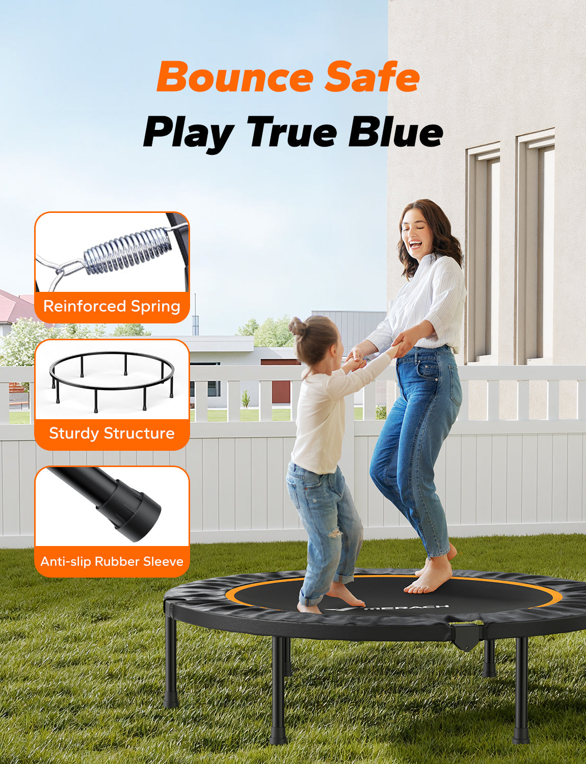 MERACH 2420B1 Trampolines de fitness sans poignée