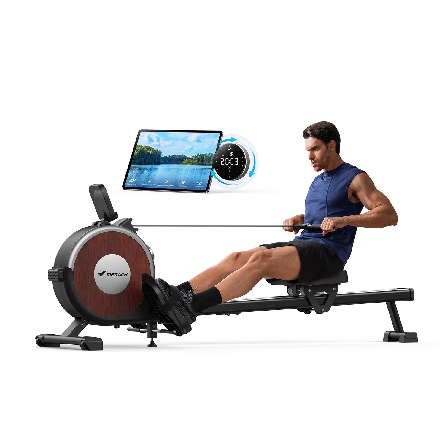 MERACH Q1S Pro Rameur électromagnétique intelligent