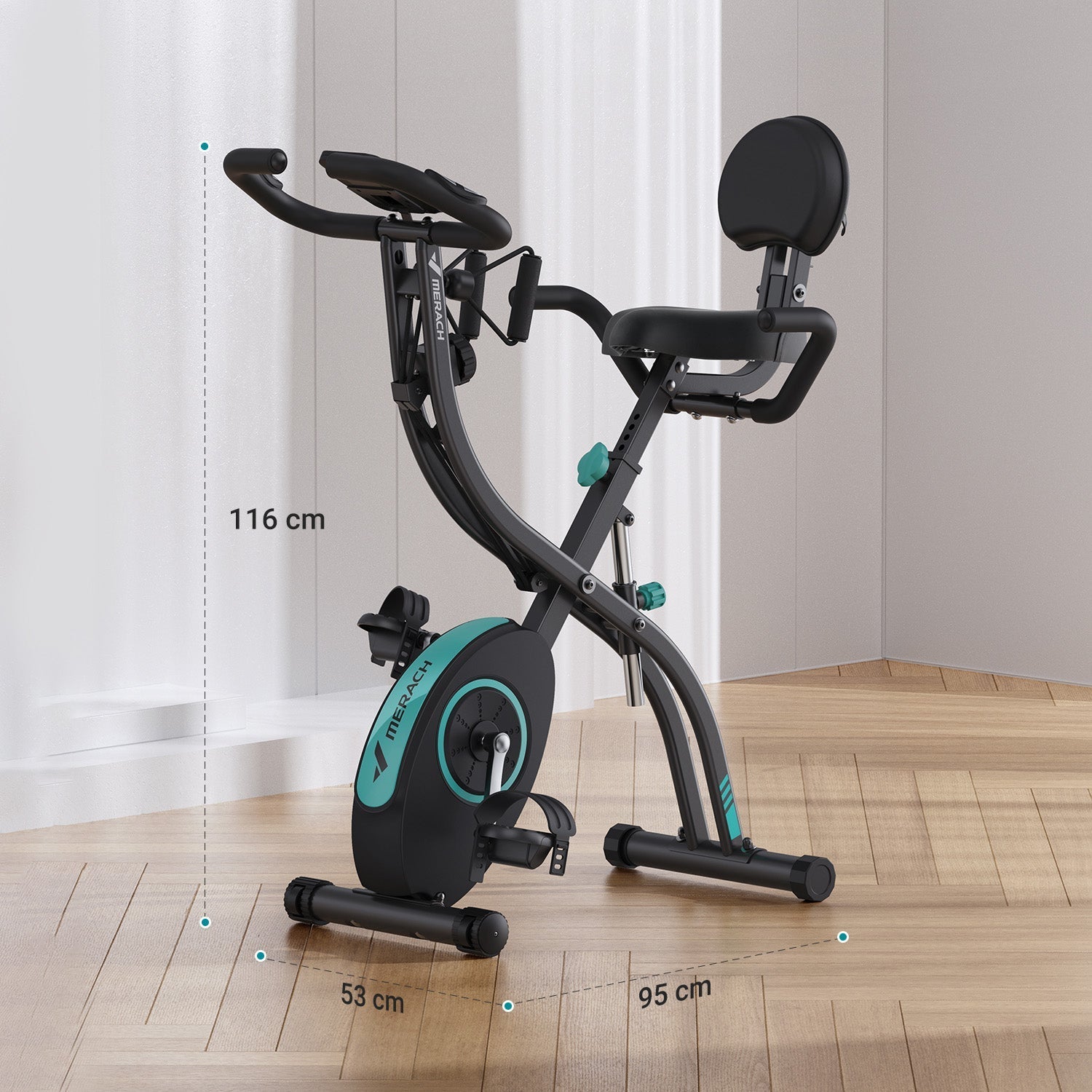 MERACH S15B2 Vélo d'appartement noir 4-en-1