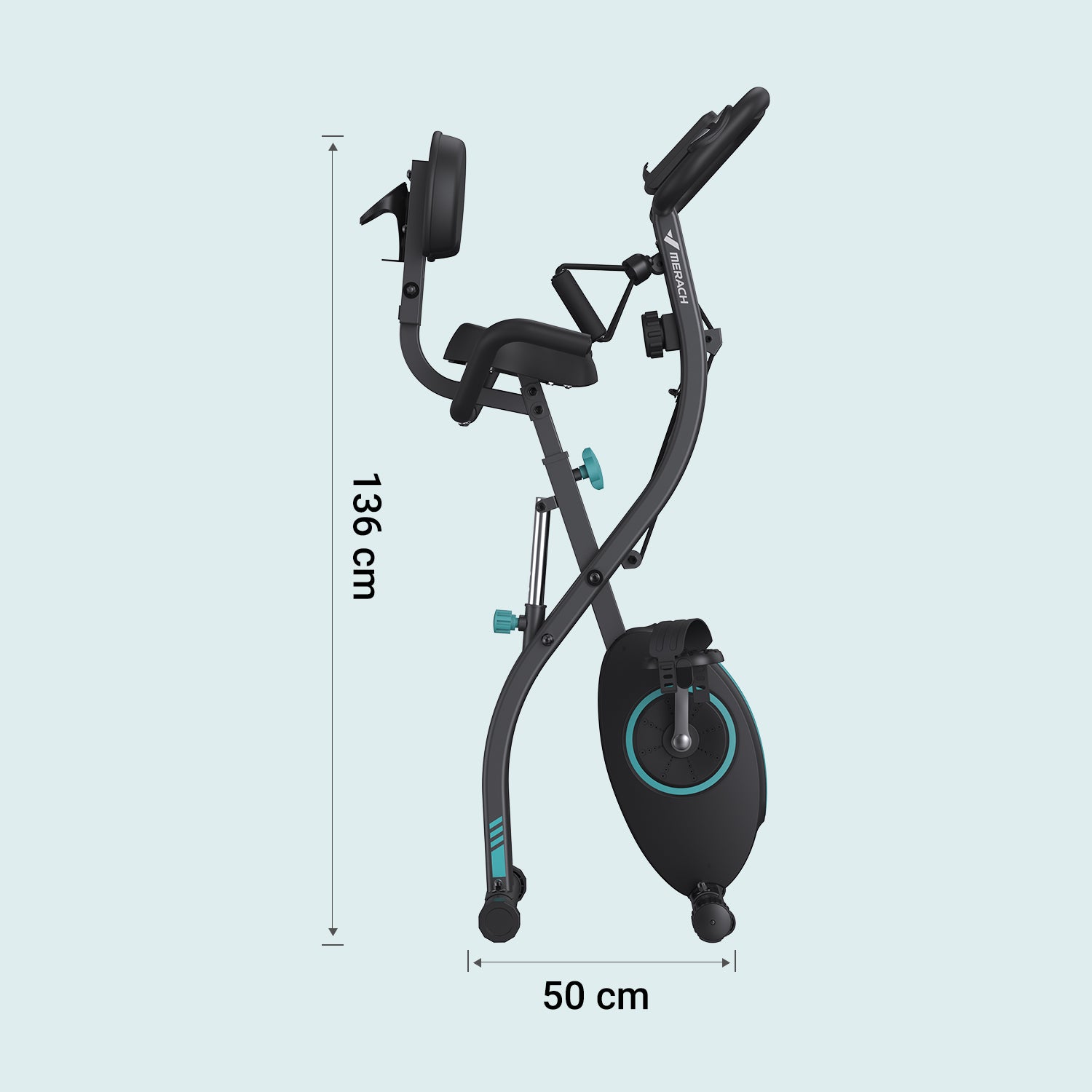 MERACH S15B2 Vélo d'appartement noir 4-en-1