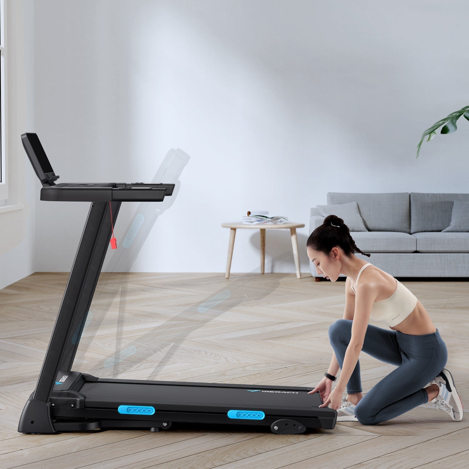 MERACH T12B1 Tapis de course 3-en-1