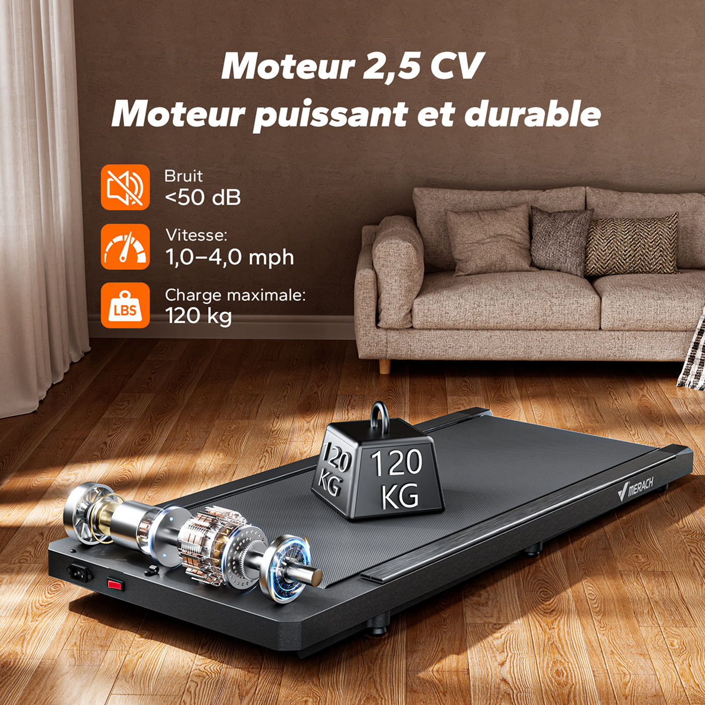 Tapis de course 3 en 1 Merach T21B1