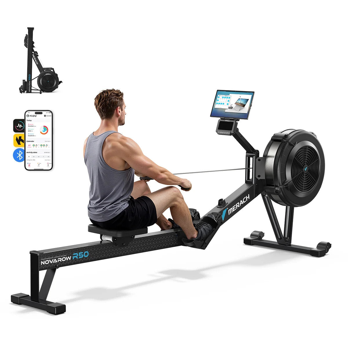 Rameur à air Merach NovaRow R50 Pro