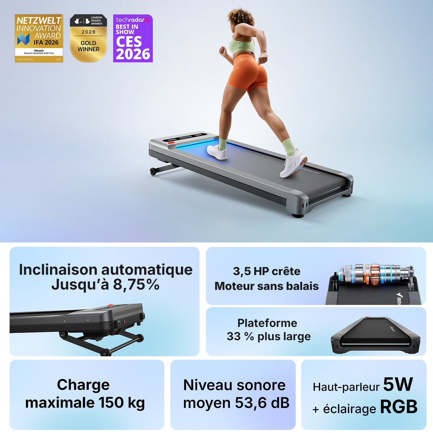 Tapis de marche Merach UltraWalk W60 Plus