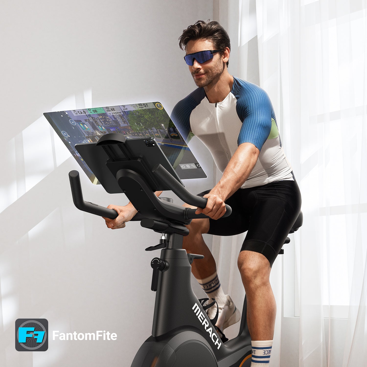 Vélo d’appartement Merach S28B1 avec inclinaison réglable ±6°