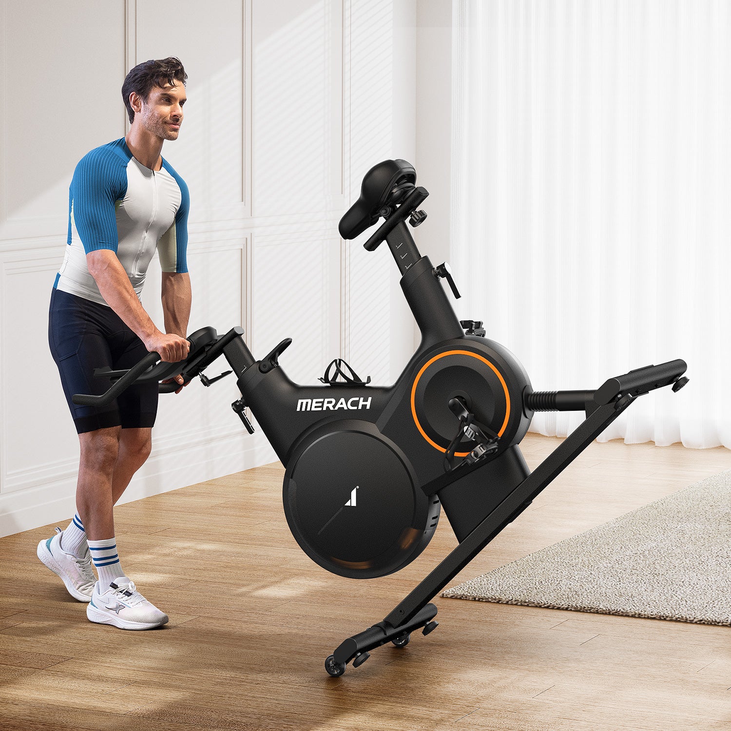 Vélo d’appartement Merach S28B1 avec inclinaison réglable ±6°
