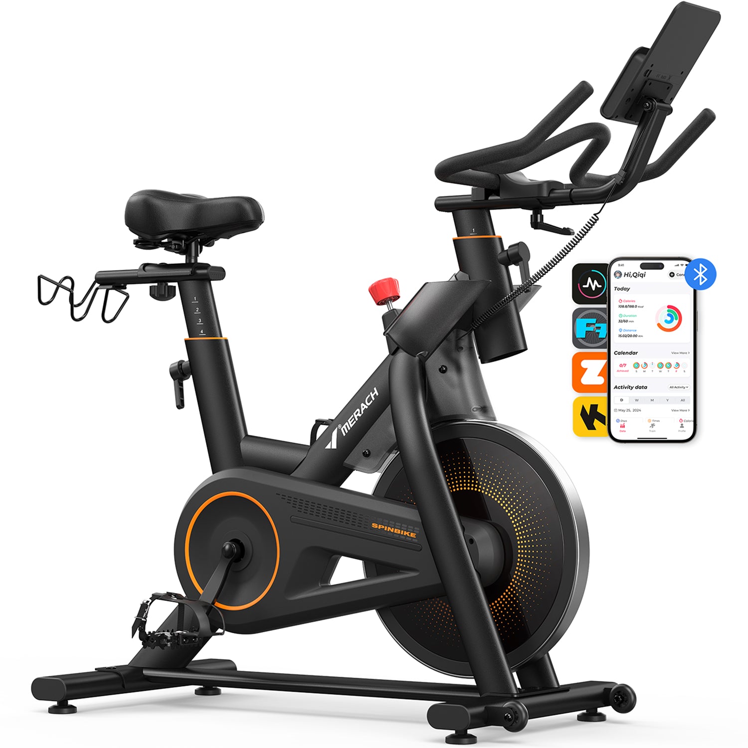 Vélo d'appartement MERACH S29B1 Capacité maximale 159 kg