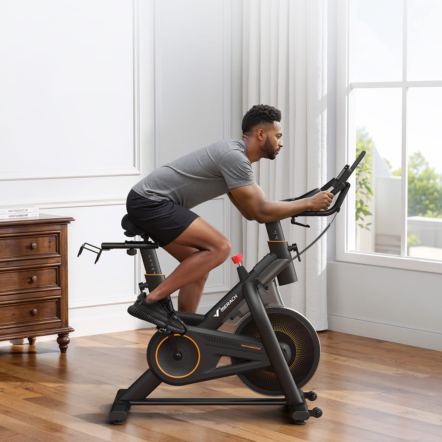 Vélo d'appartement MERACH S29B1 Capacité maximale 159 kg