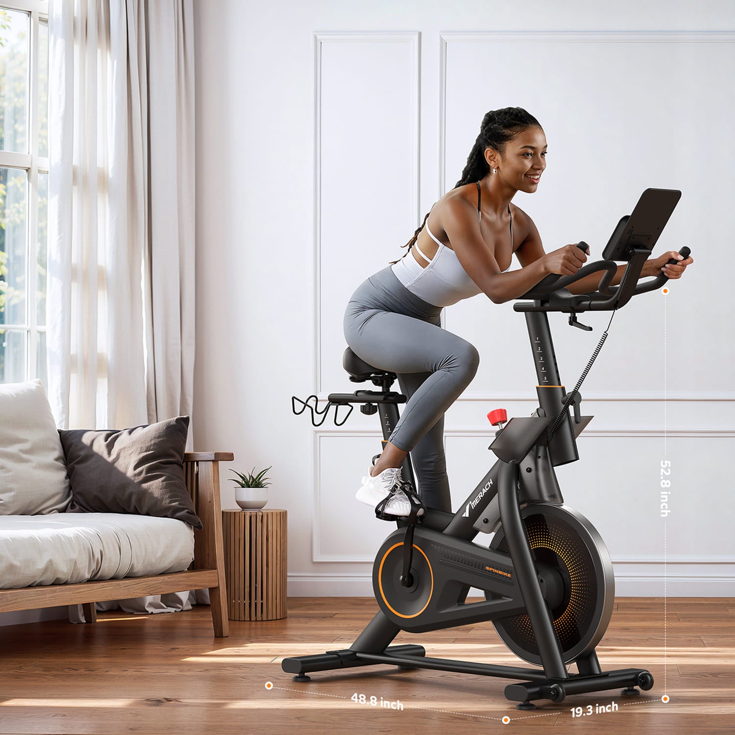 Vélo d'appartement MERACH S29B1 Capacité maximale 159 kg
