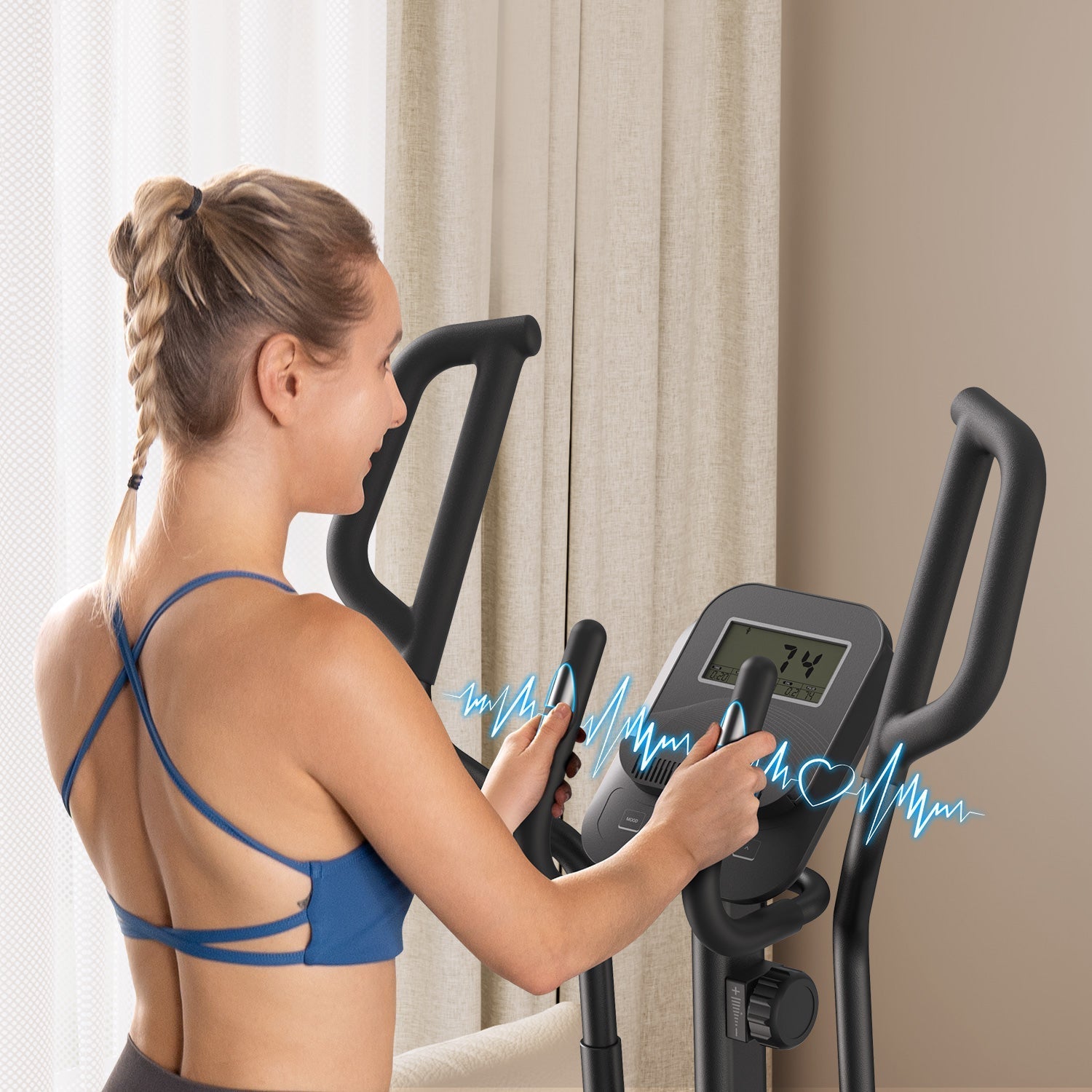 MERACH Manual Resistance Elliptical Machine E27B3