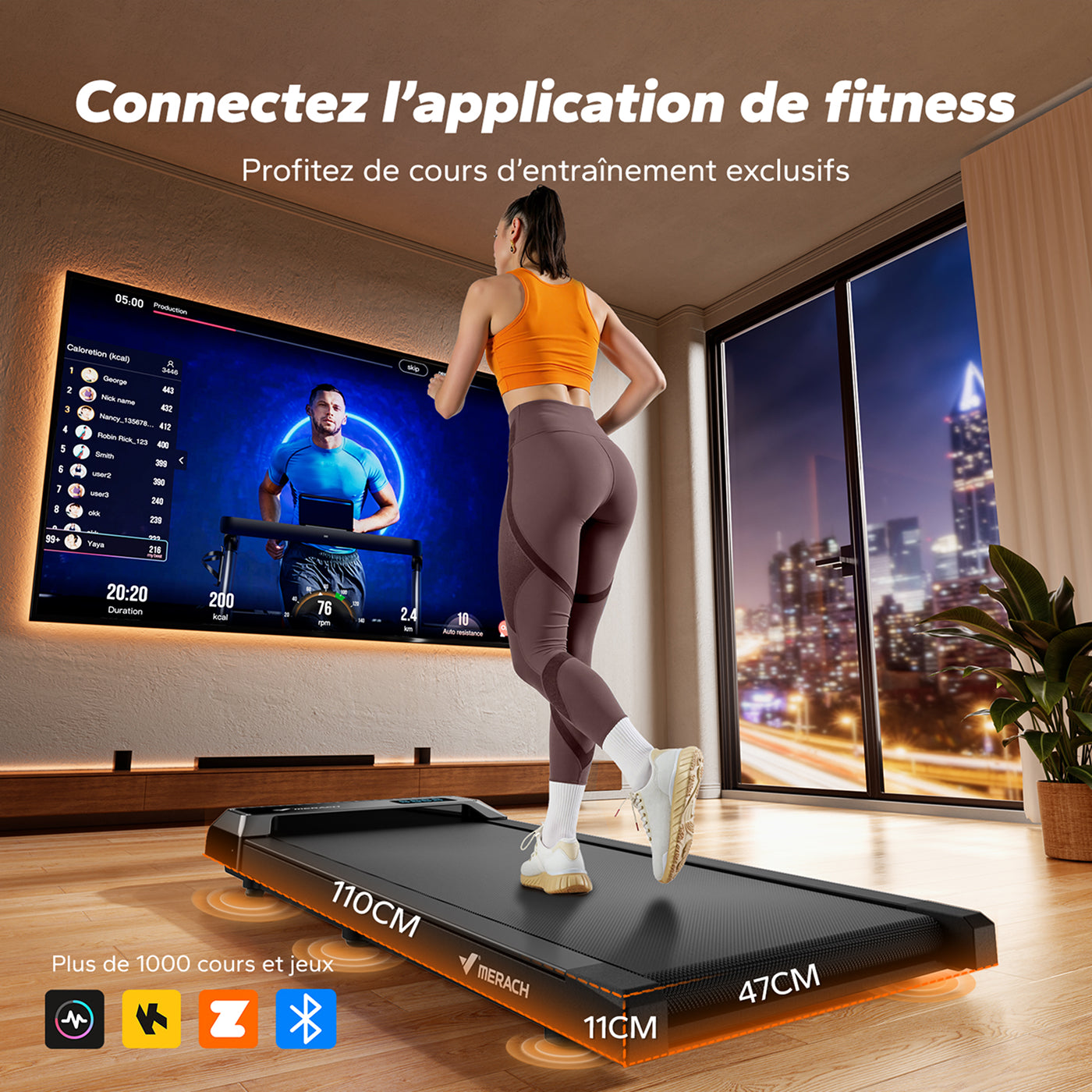 Tapis de course 3 en 1 Merach T21B1