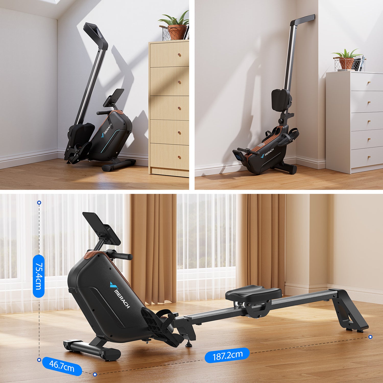 MERACH R15 2.0 Rameur électromagnétique