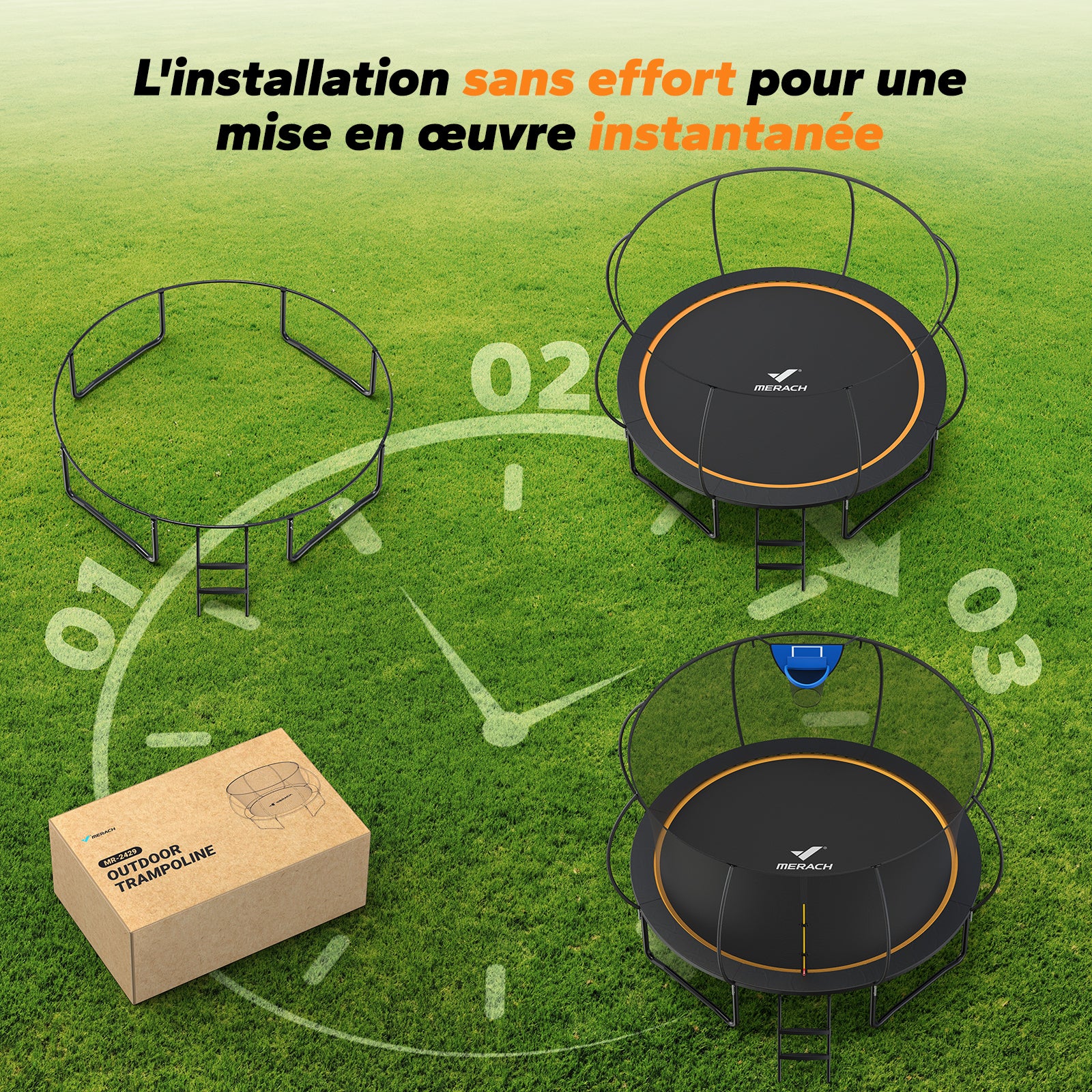 Merach 2429 Trampoline d'extérieur
