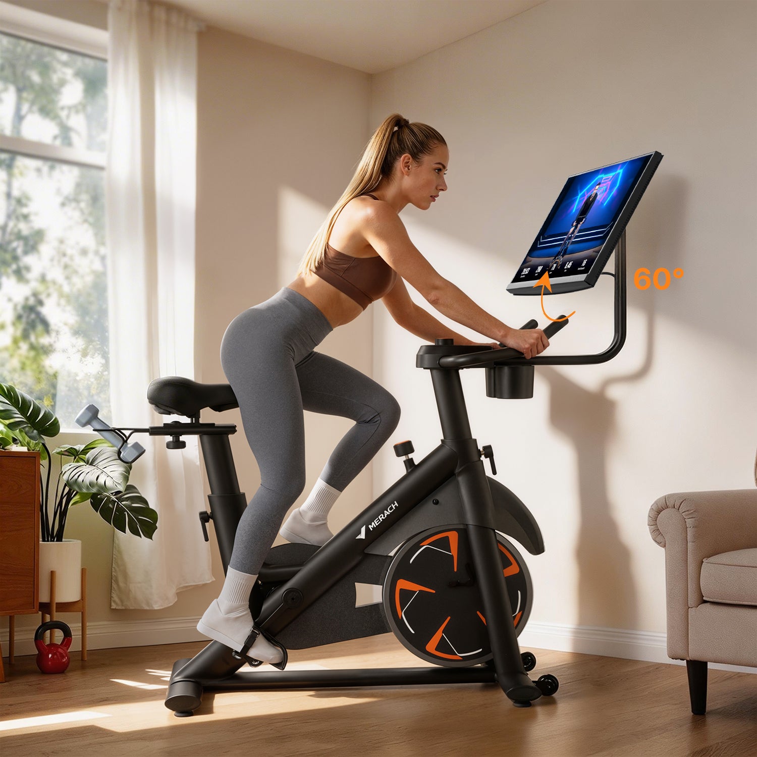 Vélo d’appartement avec écran HD Merach S36B5