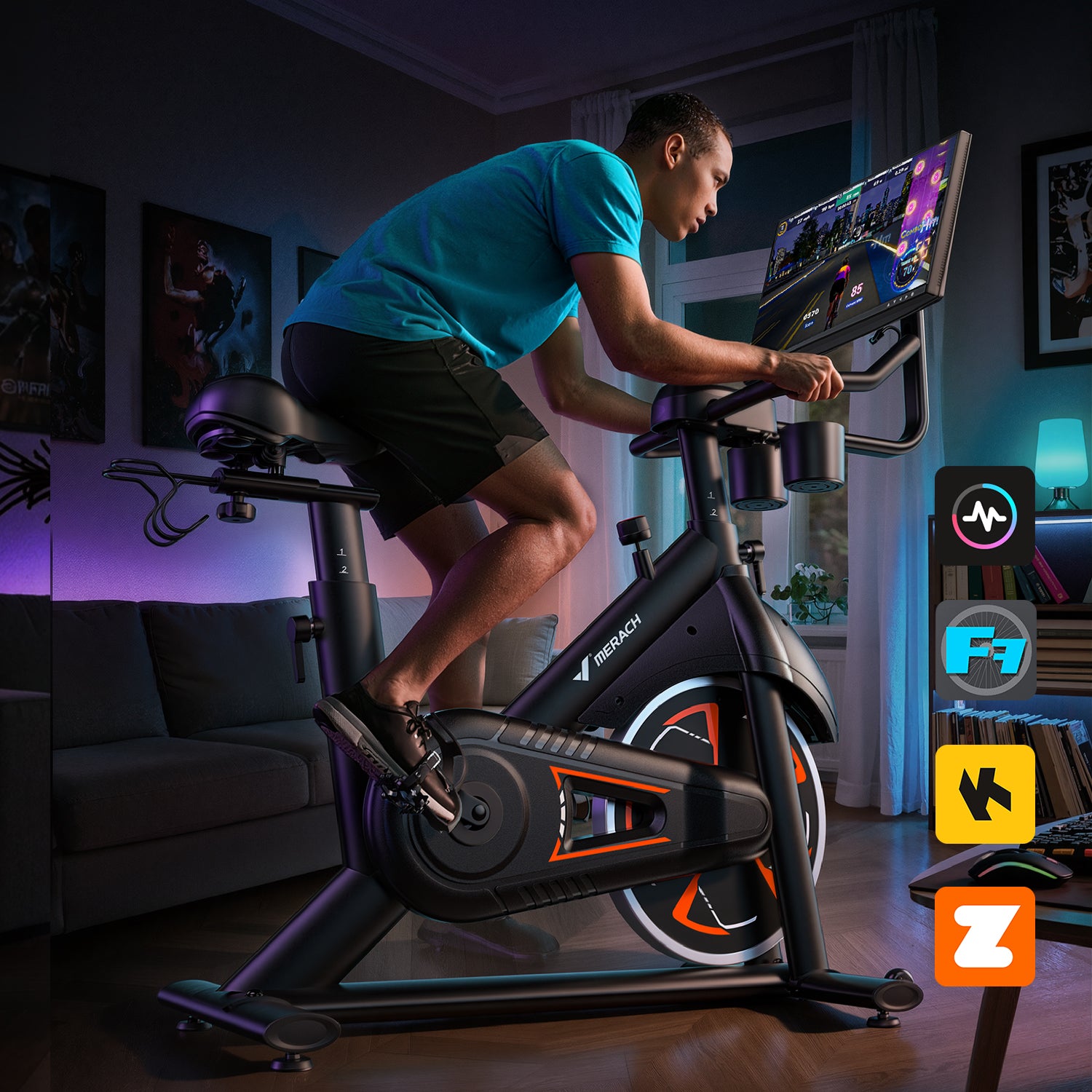 Vélo d’appartement avec écran HD Merach S36B5