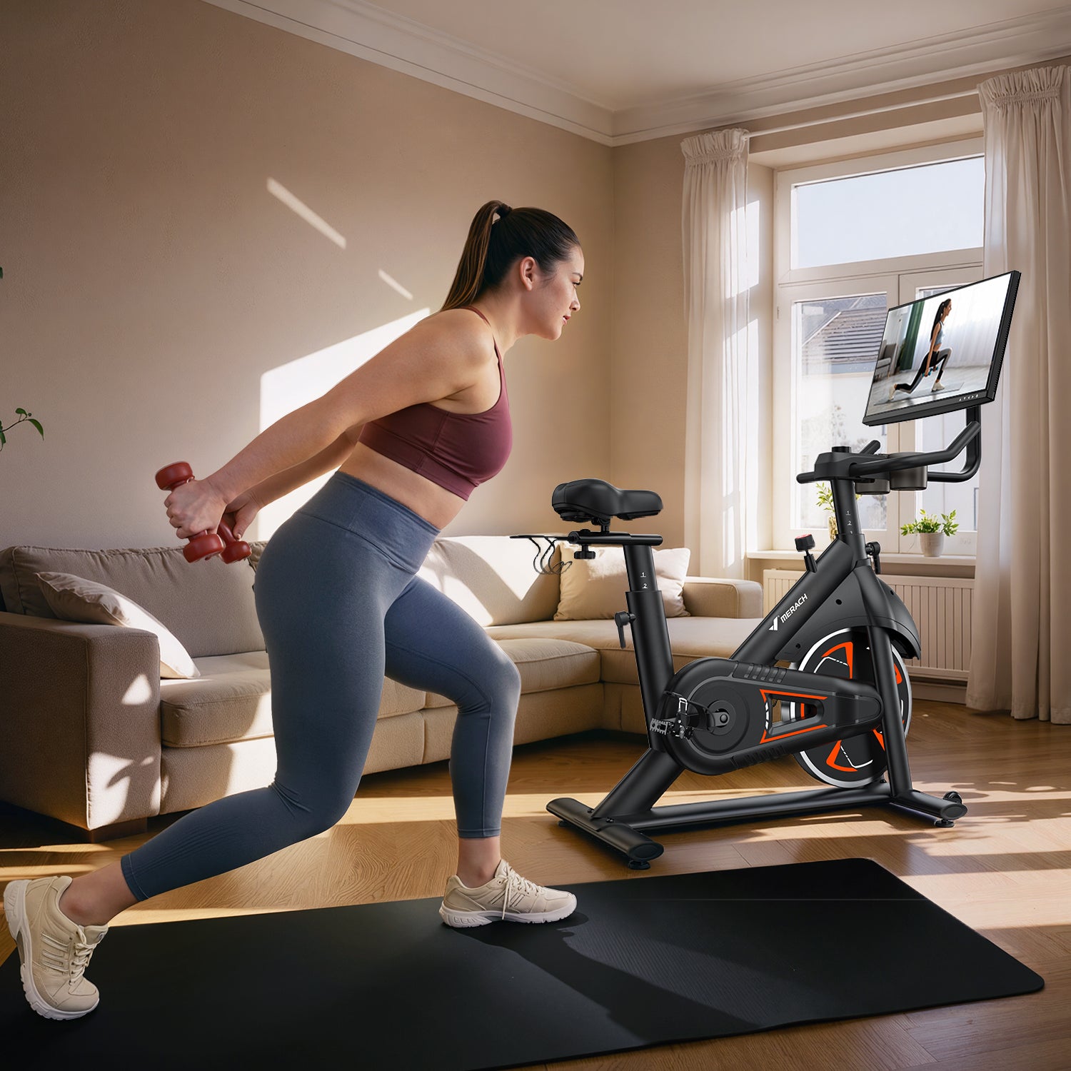 Vélo d’appartement avec écran HD Merach S36B5